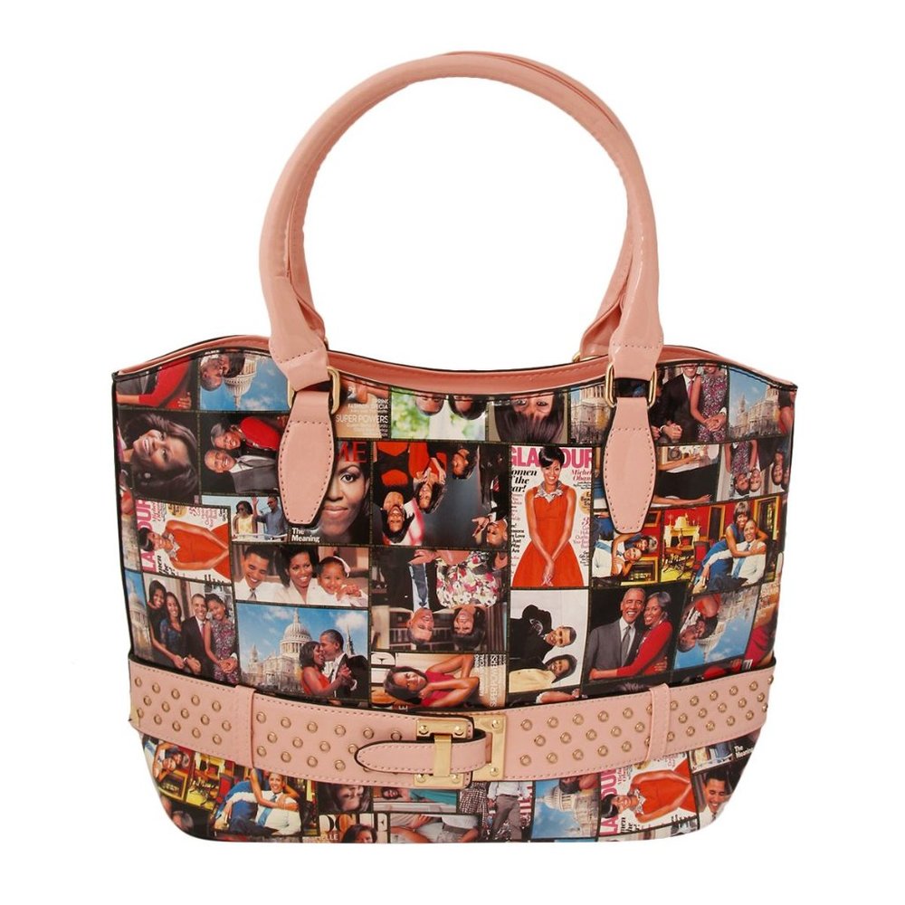 Pink Michelle Obama Belted Tote